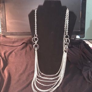 Chico's Jewelry - CHICO'S Silver Tone Multi-StrandChain Bib Necklace Chico's Jewelry - CHICO'S Silver Tone Multi-StrandChain Bib Necklace